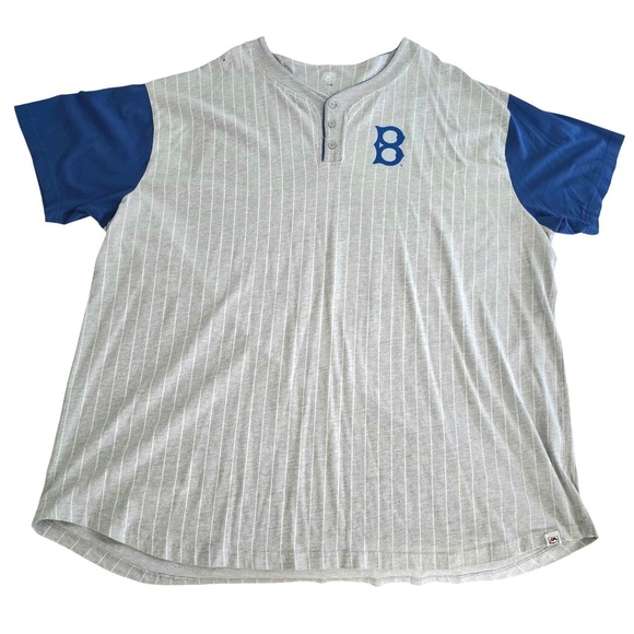 Majestic Other - Majestic Brooklyn Dodgers Robinson 42 Baseball Jersey 5XL Gray Blue‎ Flawed